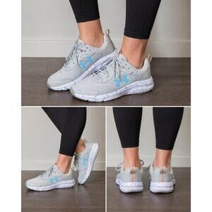 Under Armour Charged Assert 10 Paint Splatter Shoes Women’s 7.5 Gray